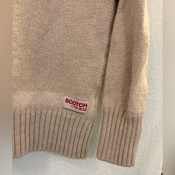 Scotch and Soda 100% Virgin Wool Beige Turtleneck Sweater - Picture 2 of 6